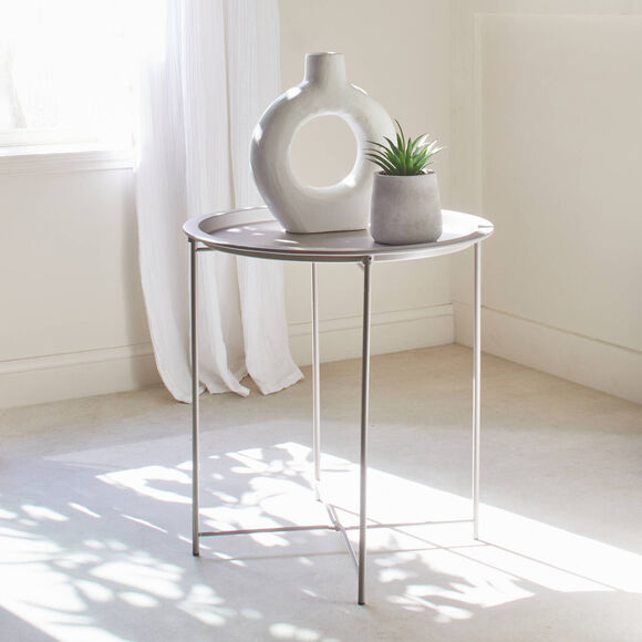 Plante artificielle et pot en ciment (gris) Plante artificielle et pot en ciment (gris)